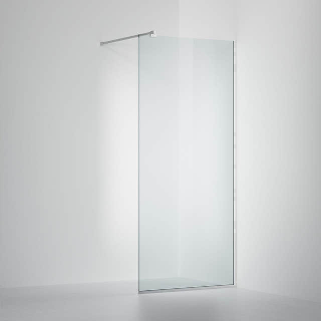 INR ARC 20 Frame Skjermvegg Standardmål Krom / 80cm / Klart glass INR Iconic Nordic Rooms Dusjvegg INR-120202380