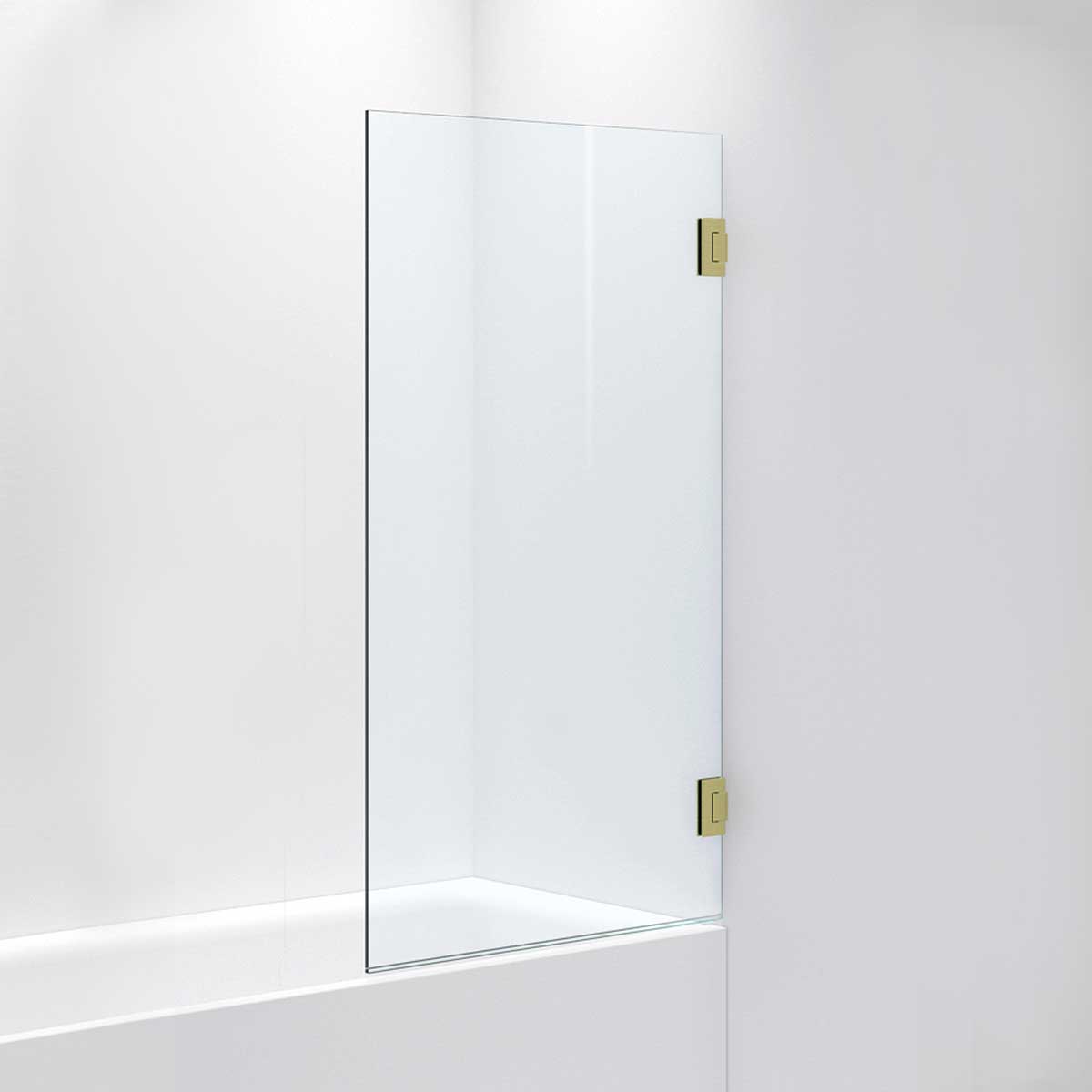 INR Badekarvegg ARC 17 Måltilpasset Brushed brass / Måltilpasset / Klart glass INR Iconic Nordic Rooms Badekarvegg INR-11702800