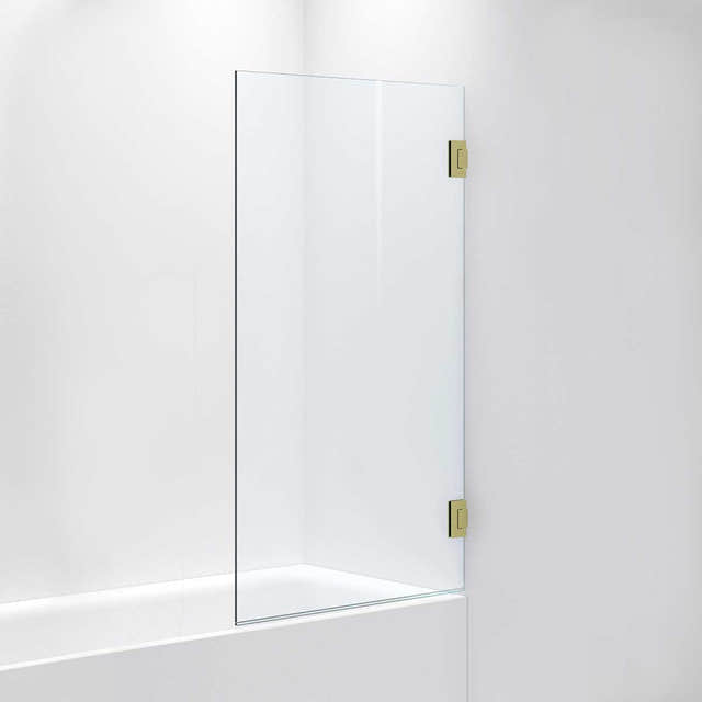 INR Badekarvegg ARC 17 Måltilpasset Brushed brass / Måltilpasset / Klart glass INR Iconic Nordic Rooms Badekarvegg INR-11702800