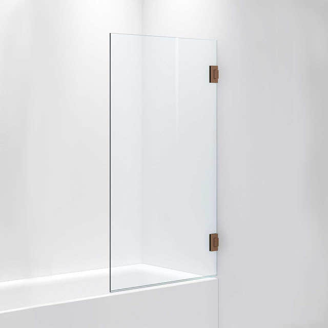 INR Badekarvegg ARC 17 Måltilpasset Brushed bronze / Måltilpasset / Klart glass INR Iconic Nordic Rooms Badekarvegg INR-11702600