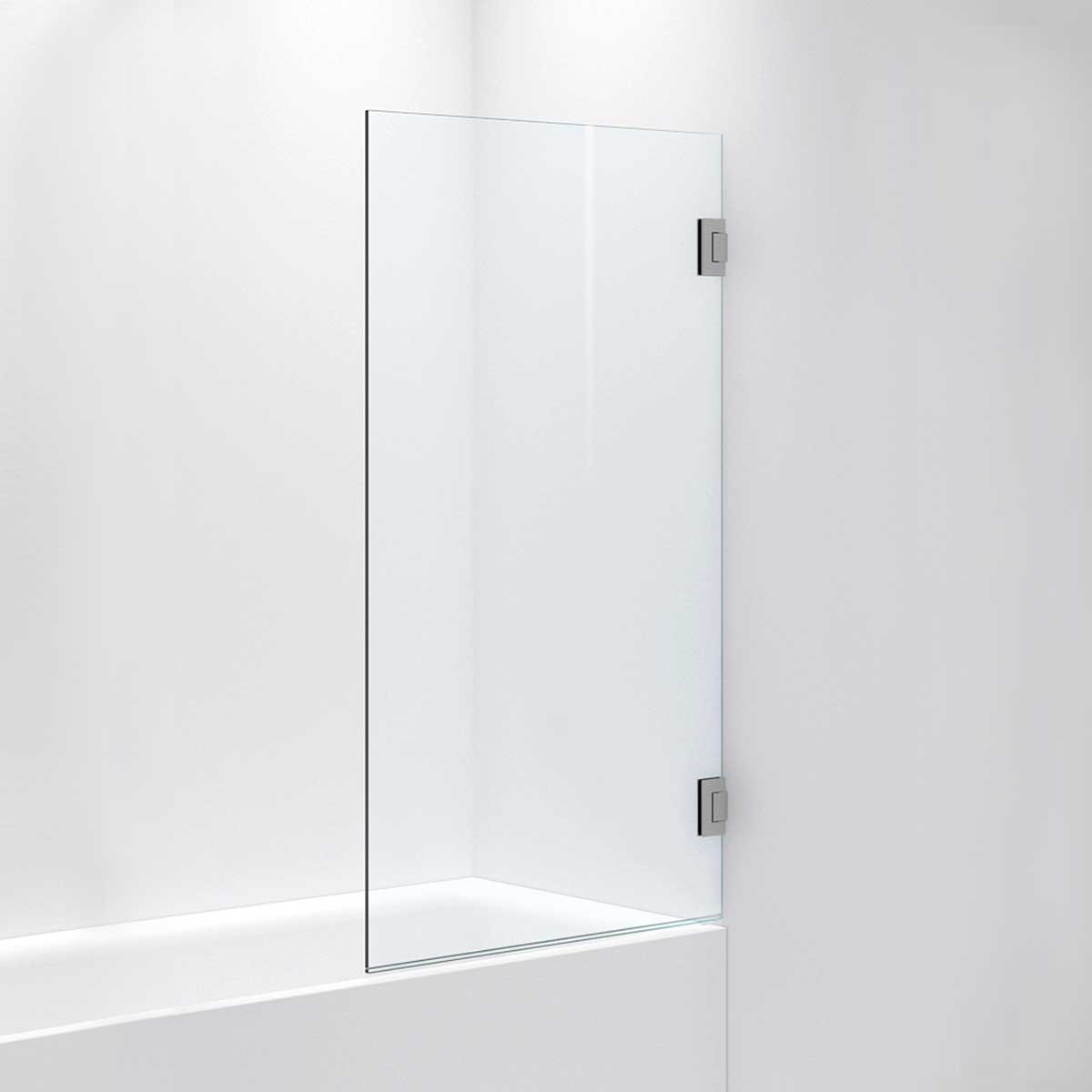 INR Badekarvegg ARC 17 Måltilpasset Brushed stainless / Måltilpasset / Timeless klart glass INR Iconic Nordic Rooms Badekarvegg INR-11711400