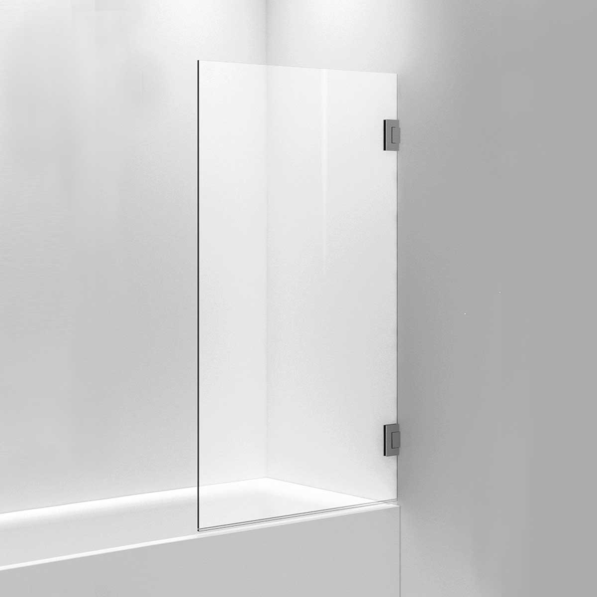 INR Badekarvegg ARC 17 Måltilpasset Krom / Måltilpasset / Klart glass INR Iconic Nordic Rooms Badekarvegg INR-11702500