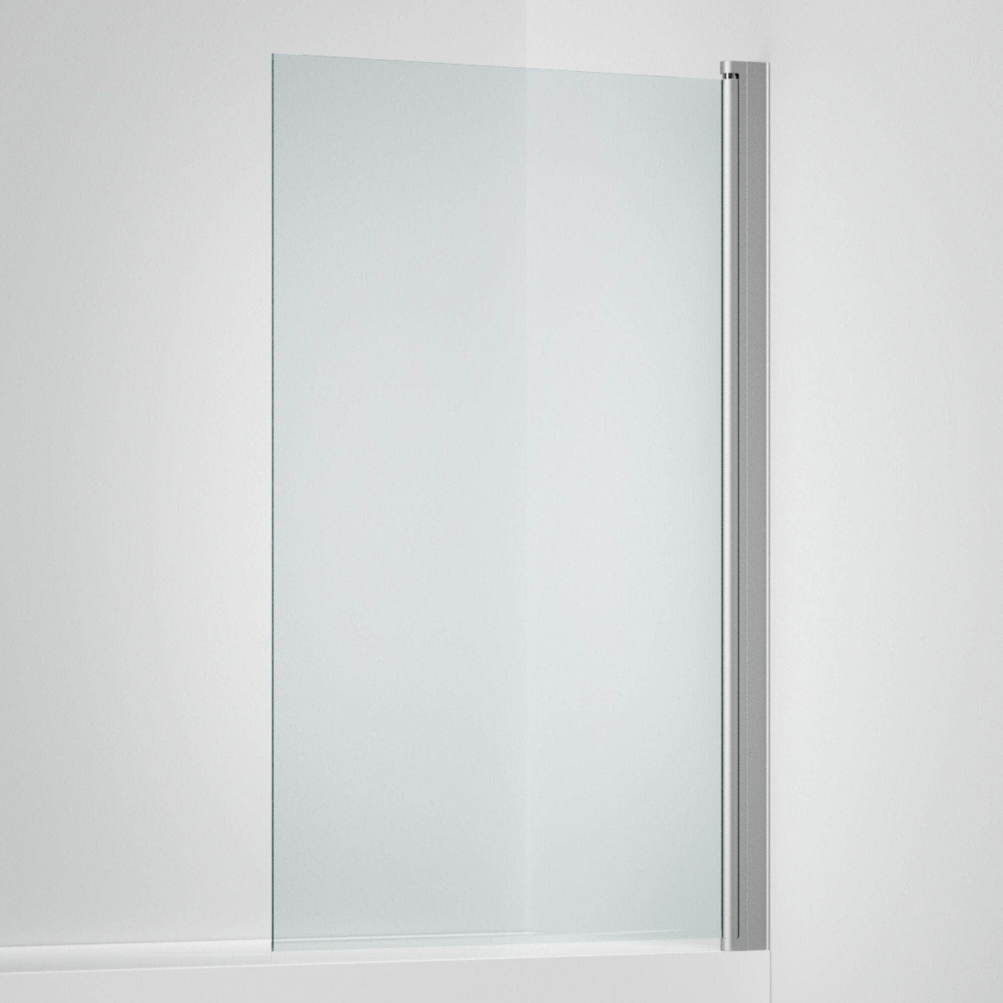 INR Badekarvegg LINC 17 Original Matt aluminium / 80cm / Klart glass INR Iconic Nordic Rooms Badekarvegg INR-51702980