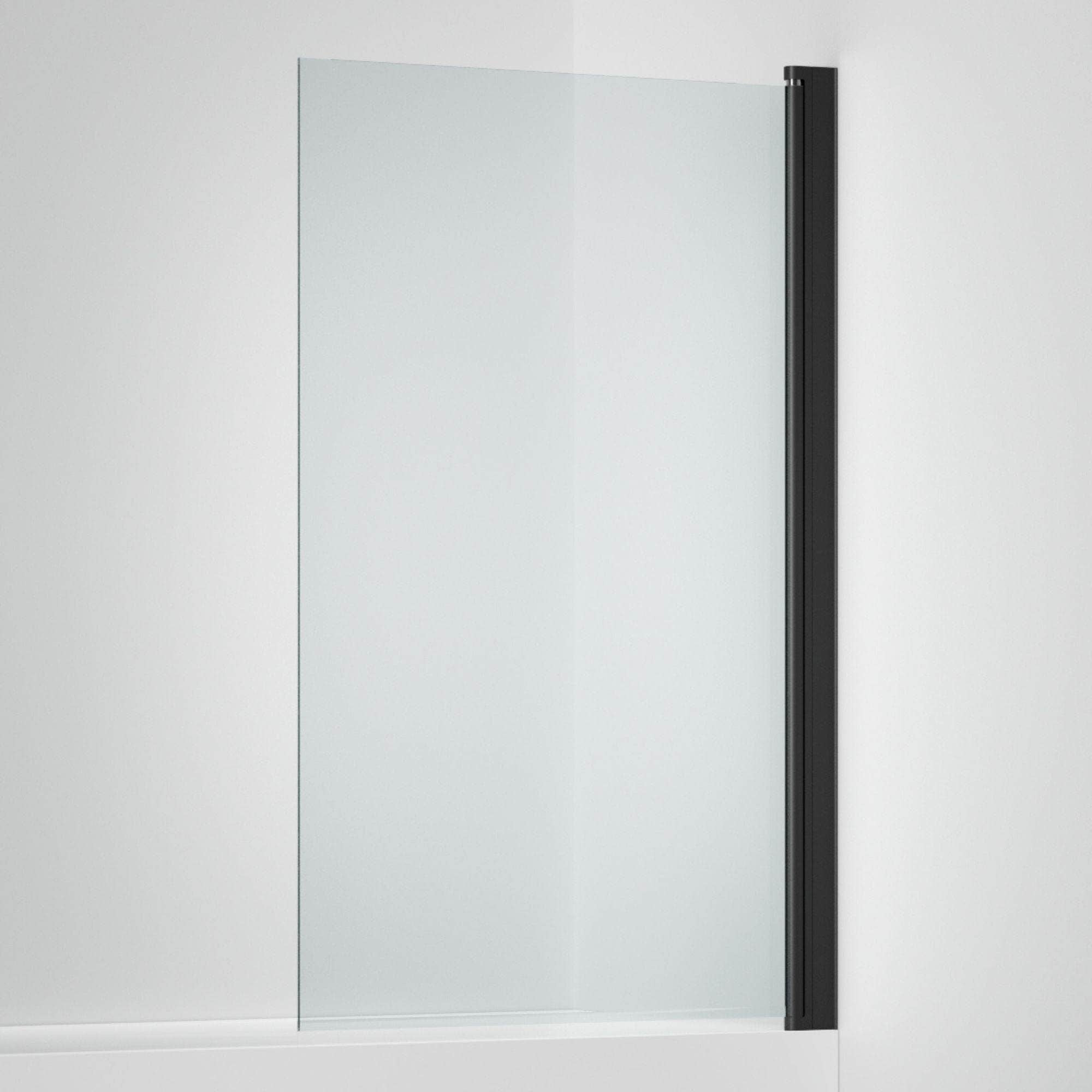 INR Badekarvegg LINC 17 Original Svart matt / 80cm / Klart glass INR Iconic Nordic Rooms Badekarvegg INR-51702180