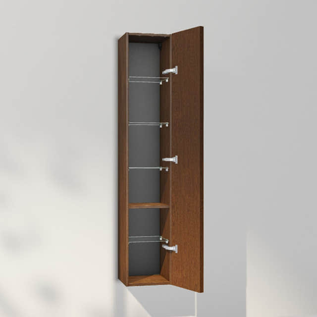INR Carve 30/30 Høyskap Dark oak / 30cm / Høyre INR Iconic Nordic Rooms Høyskap bad INR-396138H
