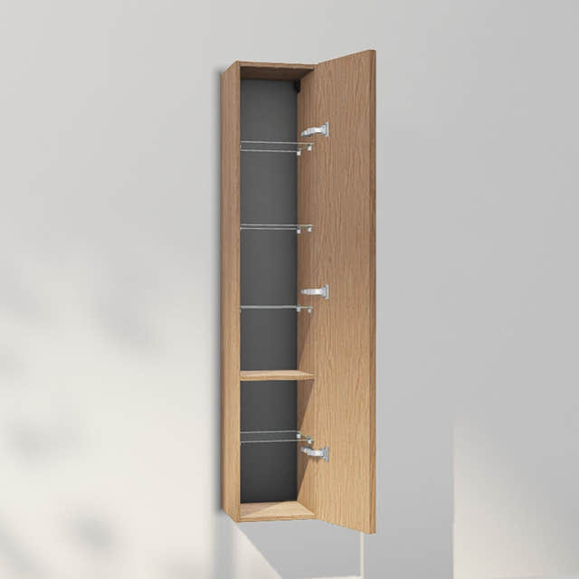 INR Carve 30/30 Høyskap Natural oak / 30cm / Høyre INR Iconic Nordic Rooms Høyskap bad INR-396134H