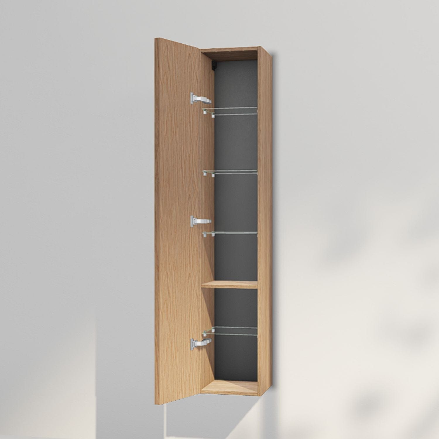 INR Carve 30/30 Høyskap Natural oak / 30cm / Venstre INR Iconic Nordic Rooms Høyskap bad INR-396134V
