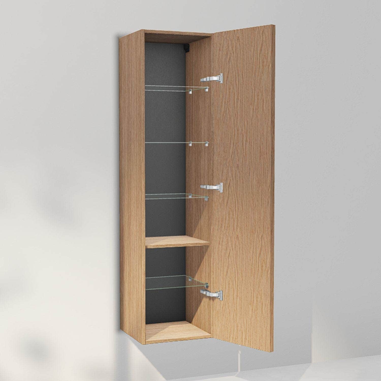 INR Carve 40/40 Høyskap Natural oak / 40cm / Høyre INR Iconic Nordic Rooms Høyskap bad INR-396334H