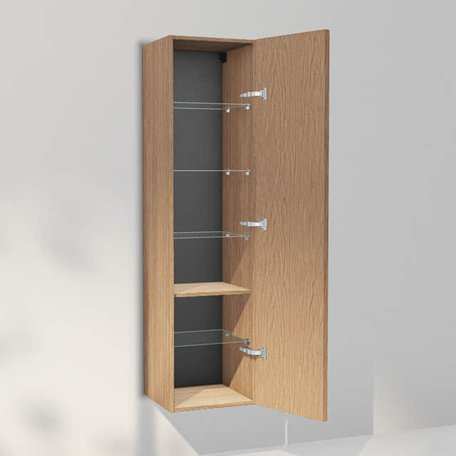 INR Carve 40/40 Høyskap Natural oak / 40cm / Høyre INR Iconic Nordic Rooms Høyskap bad INR-396334H