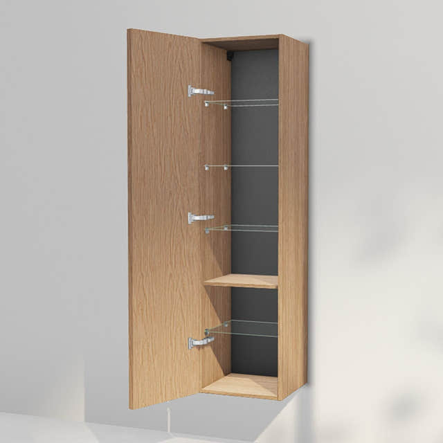 INR Carve 40/40 Høyskap Natural oak / 40cm / Venstre INR Iconic Nordic Rooms Høyskap bad INR-396334V