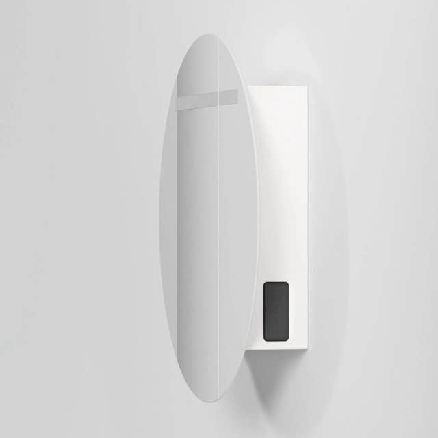 INR CIRC Ø80 Speilskap med Regulerbar belysning Pure white / 80cm INR Iconic Nordic Rooms Speilskap INR-367816