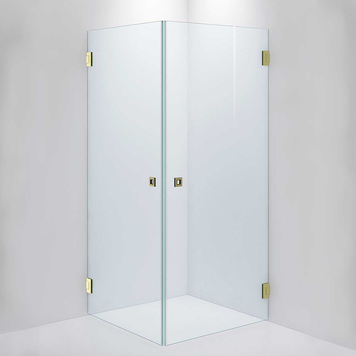 INR Dusjhjørne ARC 12 Måltilpasset Brushed brass / Måltilpasset / Klart glass INR Iconic Nordic Rooms Dusjhjørne INR-11202800