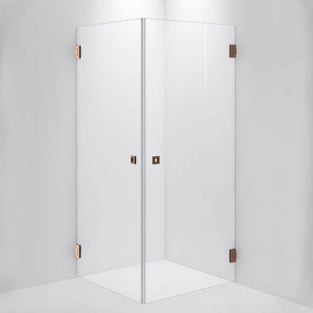 INR Dusjhjørne ARC 12 Måltilpasset Brushed bronze / Måltilpasset / Opal klart glass INR Iconic Nordic Rooms Dusjhjørne INR-11212600