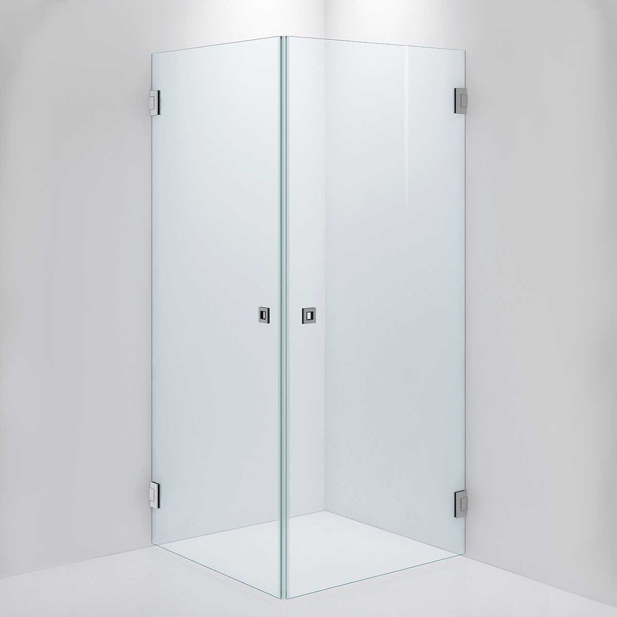 INR Dusjhjørne ARC 12 Måltilpasset Brushed stainless / Måltilpasset / Klart glass INR Iconic Nordic Rooms Dusjhjørne INR-11202400