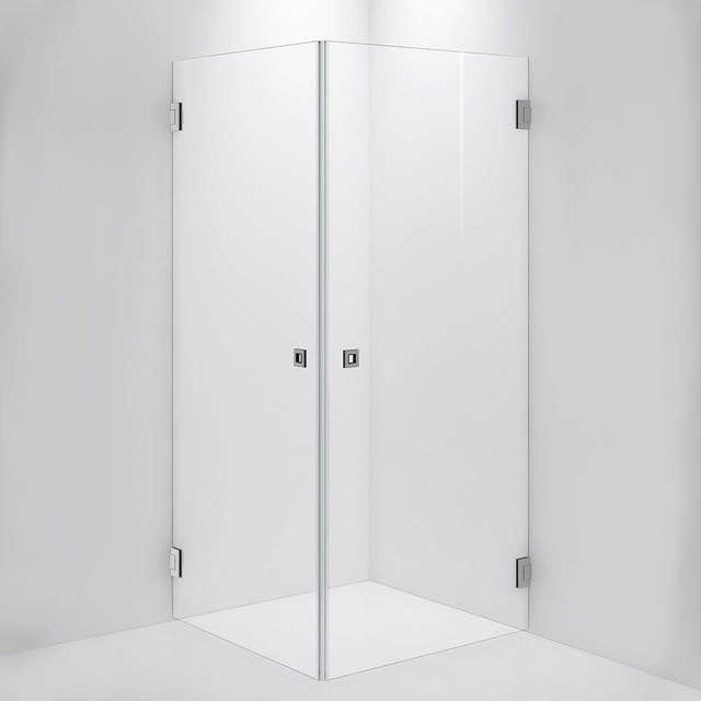 INR Dusjhjørne ARC 12 Måltilpasset Brushed stainless / Måltilpasset / Opal klart glass INR Iconic Nordic Rooms Dusjhjørne INR-11212400