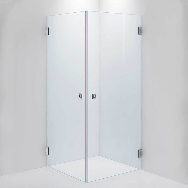 INR Dusjhjørne ARC 12 Måltilpasset Brushed stainless / Måltilpasset / Timeless klart glass INR Iconic Nordic Rooms Dusjhjørne INR-11211400