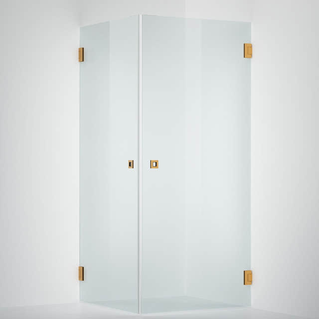 INR Dusjhjørne ARC 12 Original Brushed brass / 80x80cm / Timeless klart glass INR Iconic Nordic Rooms Dusjhjørne INR-11211888