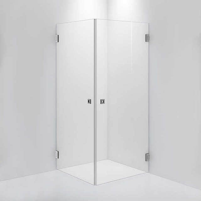 INR Dusjhjørne ARC 12 Original Brushed stainless / 80x80cm / Klart glass INR Iconic Nordic Rooms Dusjhjørne INR-11202488