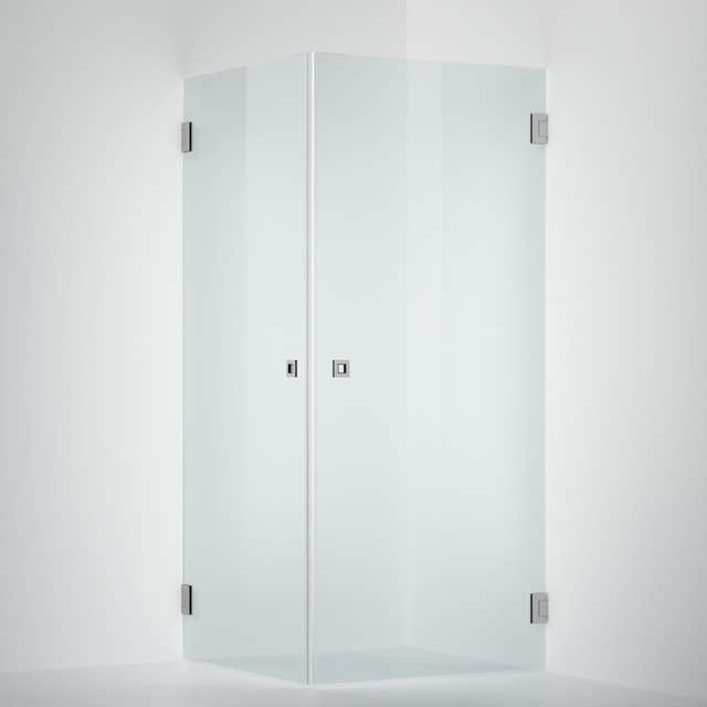 INR Dusjhjørne ARC 12 Original Brushed stainless / 80x80cm / Timeless klart glass INR Iconic Nordic Rooms Dusjhjørne INR-11211488