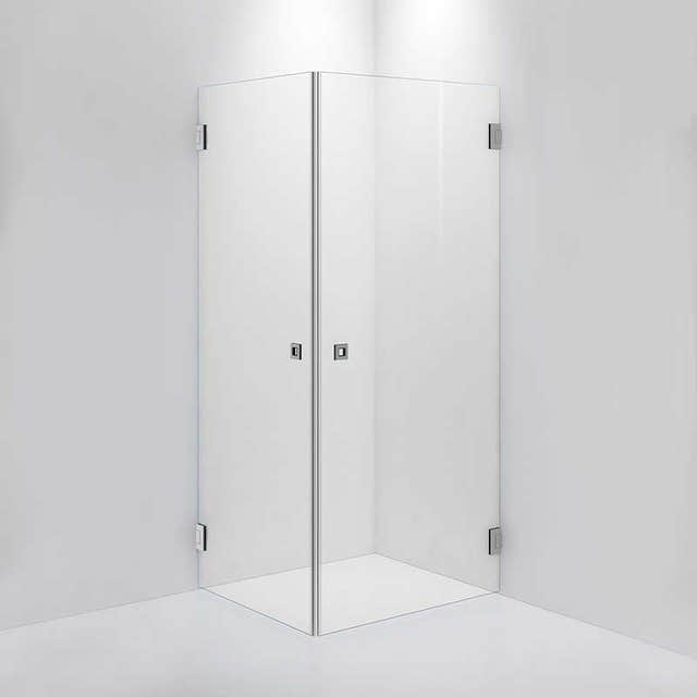 INR Dusjhjørne ARC 12 Original Brushed stainless / 90x90cm / Klart glass INR Iconic Nordic Rooms Dusjhjørne INR-11202499