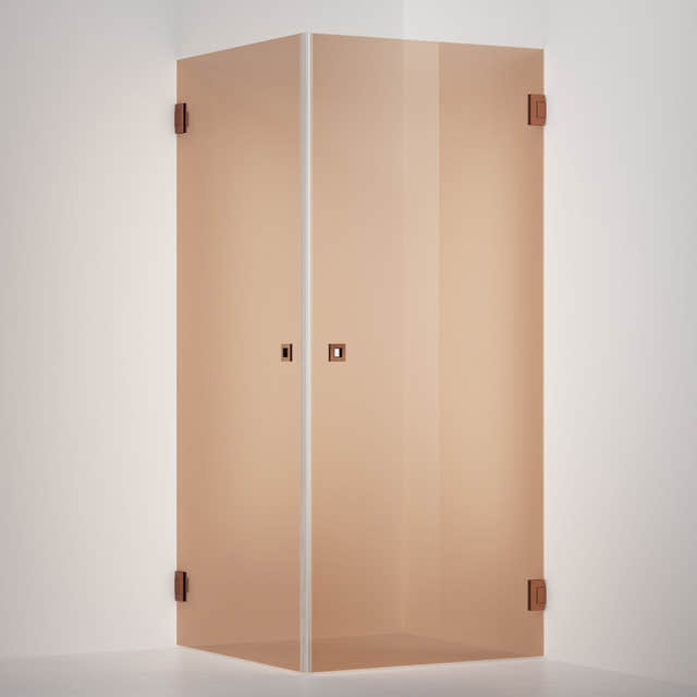 INR Dusjhjørne ARC 12 Original Måltilpasset Brushed bronze / Måltilpasset / Bronse glass INR Iconic Nordic Rooms Dusjhjørne INR-11242600