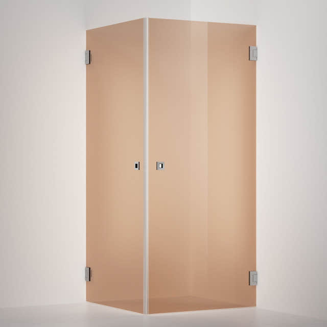 INR Dusjhjørne ARC 12 Original Måltilpasset Brushed stainless / Måltilpasset / Bronse glass INR Iconic Nordic Rooms Dusjhjørne INR-11242400