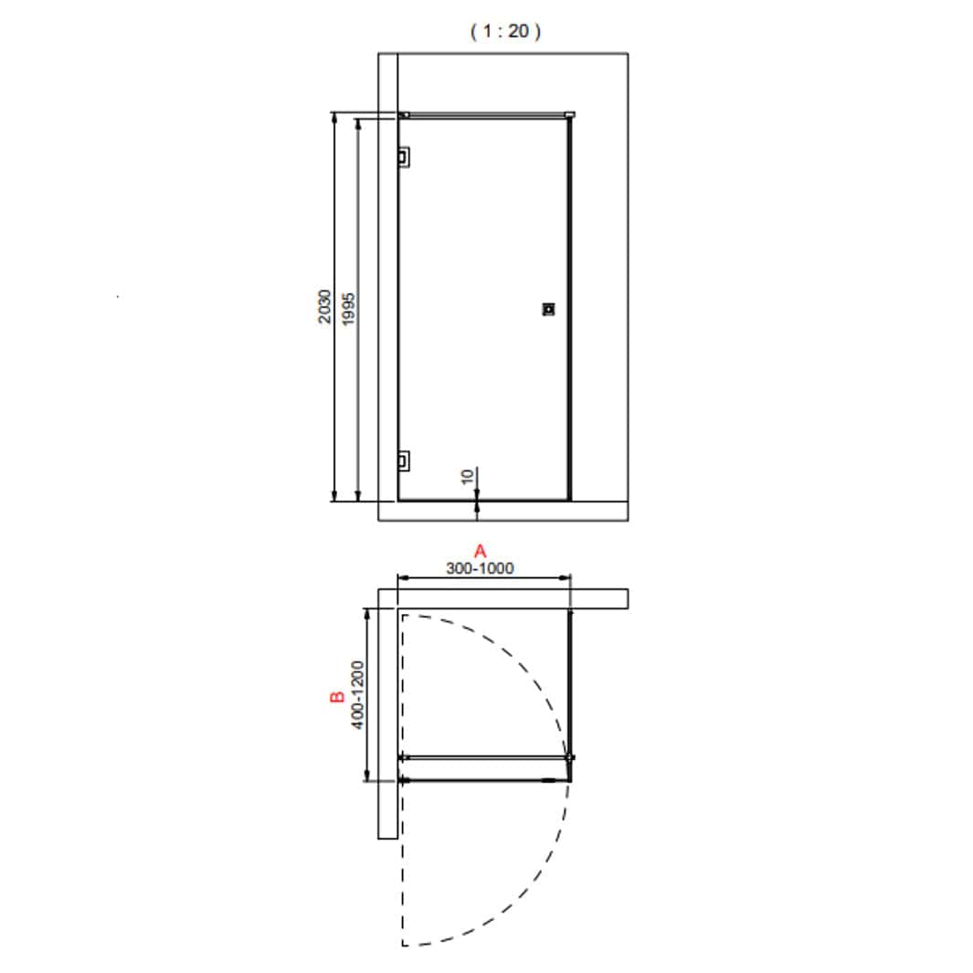 INR Dusjhjørne ARC 13 Frame Måltilpasset INR Iconic Nordic Rooms Dusjhjørne