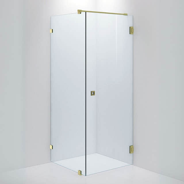 INR Dusjhjørne ARC 13 Original Brushed brass / 80x80cm / Timeless klart glass INR Iconic Nordic Rooms Dusjhjørne INR-11311888