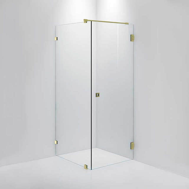 INR Dusjhjørne ARC 13 Original Brushed brass / 90x80cm / Klart glass INR Iconic Nordic Rooms Dusjhjørne INR-11302898