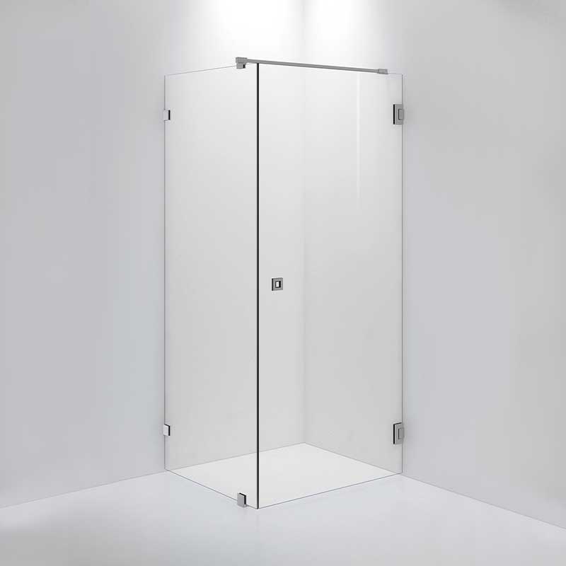 INR Dusjhjørne ARC 13 Original Brushed bronze / 80x80cm / Klart glass INR Iconic Nordic Rooms Dusjhjørne INR-11302688