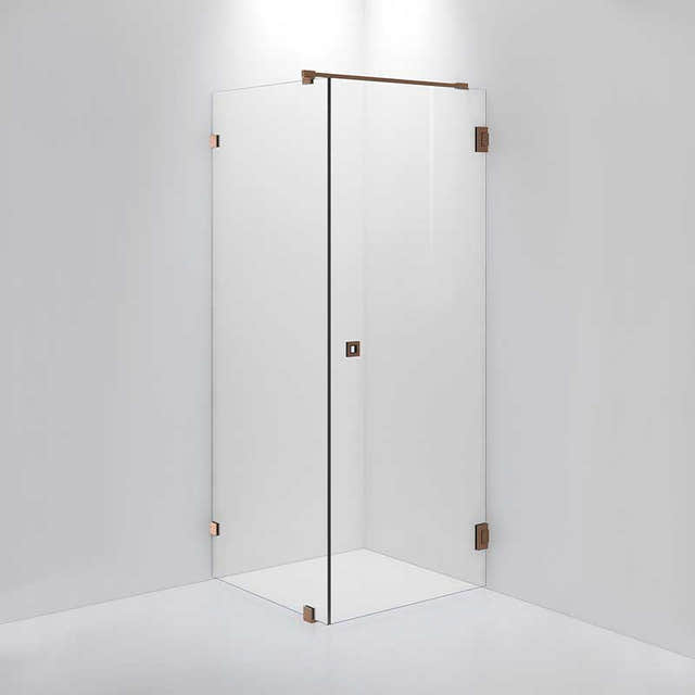 INR Dusjhjørne ARC 13 Original Brushed bronze / 80x90cm / Klart glass INR Iconic Nordic Rooms Dusjhjørne INR-11302689