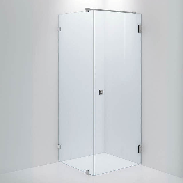 INR Dusjhjørne ARC 13 Original Brushed stainless / 80x80cm / Timeless klart glass INR Iconic Nordic Rooms Dusjhjørne INR-11311488