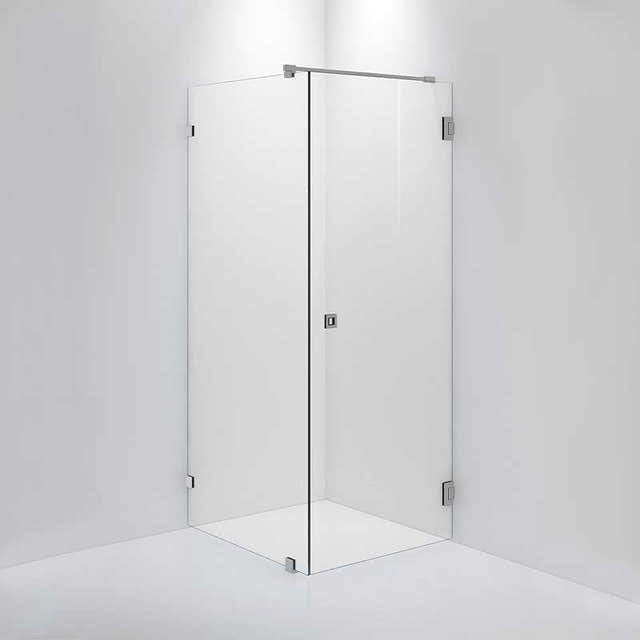 INR Dusjhjørne ARC 13 Original Brushed stainless / 90x90cm / Klart glass INR Iconic Nordic Rooms Dusjhjørne INR-11302499