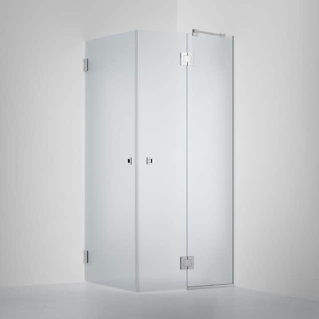 INR Dusjhjørne ARC 14 Frame Måltilpasset Krom / Måltilpasset / Frostet glass INR Iconic Nordic Rooms Dusjhjørne INR-114110300