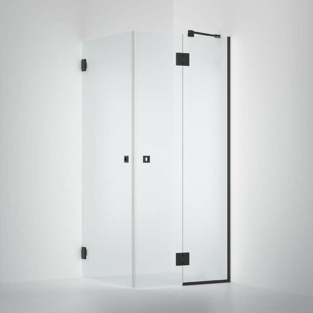 INR Dusjhjørne ARC 14 Frame Måltilpasset Svart matt / Måltilpasset / Klart glass INR Iconic Nordic Rooms Dusjhjørne INR-114102100