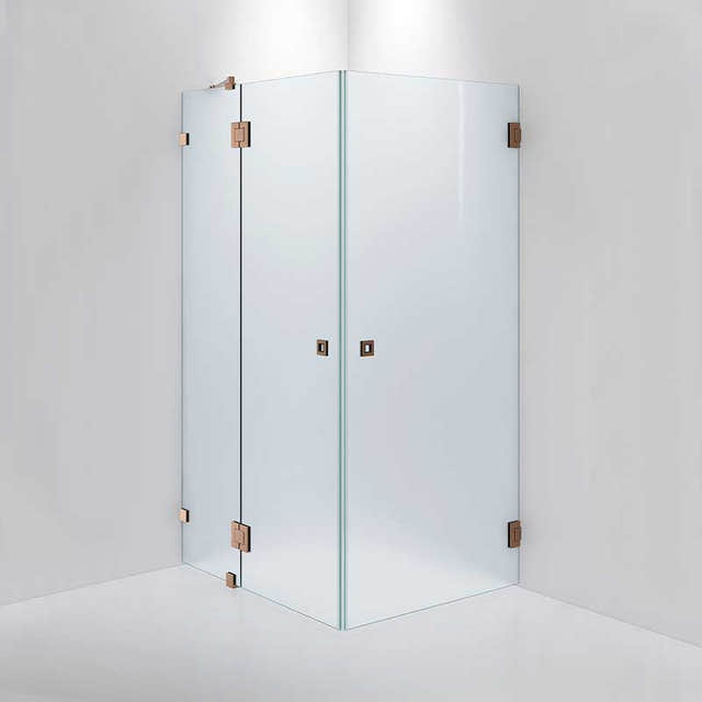 INR Dusjhjørne ARC 14 Måltilpasset Brushed bronze / Måltilpasset / Frostet glass INR Iconic Nordic Rooms Dusjhjørne INR-11410600