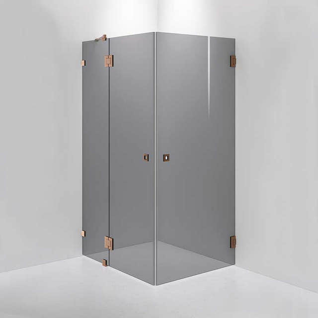 INR Dusjhjørne ARC 14 Måltilpasset Brushed bronze / Måltilpasset / Grått glass INR Iconic Nordic Rooms Dusjhjørne INR-11403600