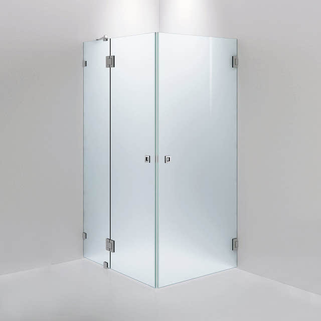 INR Dusjhjørne ARC 14 Måltilpasset Krom / Måltilpasset / Frostet glass INR Iconic Nordic Rooms Dusjhjørne INR-11410500