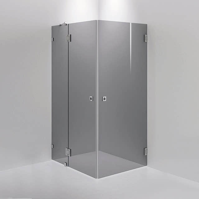 INR Dusjhjørne ARC 14 Måltilpasset Krom / Måltilpasset / Grått glass INR Iconic Nordic Rooms Dusjhjørne INR-11403500