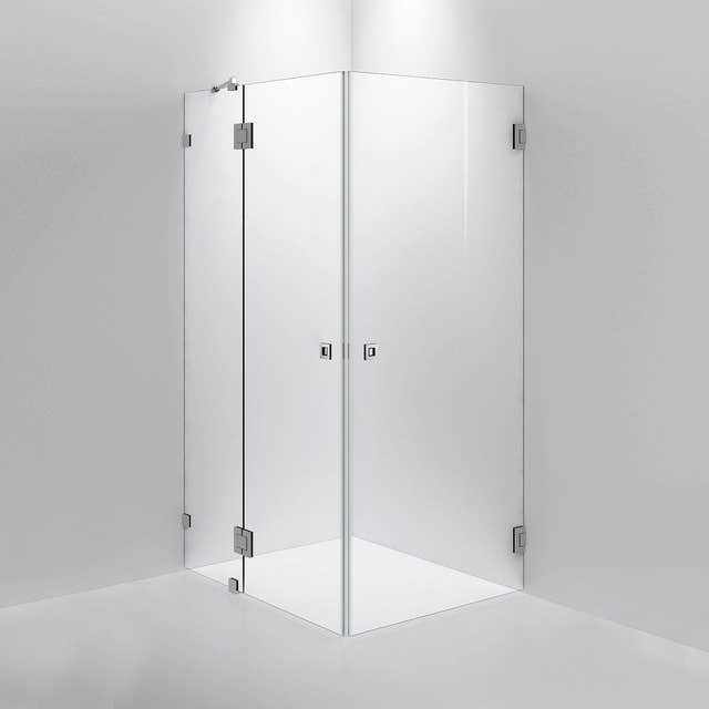 INR Dusjhjørne ARC 14 Måltilpasset Krom / Måltilpasset / Opal klart glass INR Iconic Nordic Rooms Dusjhjørne INR-11412500