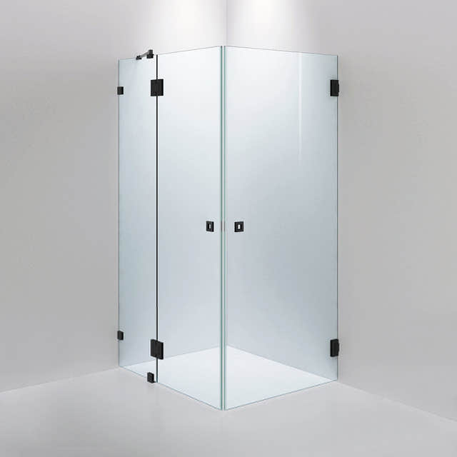 INR Dusjhjørne ARC 14 Måltilpasset Svart matt / Måltilpasset / Klart glass INR Iconic Nordic Rooms Dusjhjørne INR-11402100