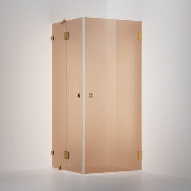 INR Dusjhjørne ARC 14 Original Måltilpasset Brushed brass / Måltilpasset / Bronse glass INR Iconic Nordic Rooms Dusjhjørne INR-11442800