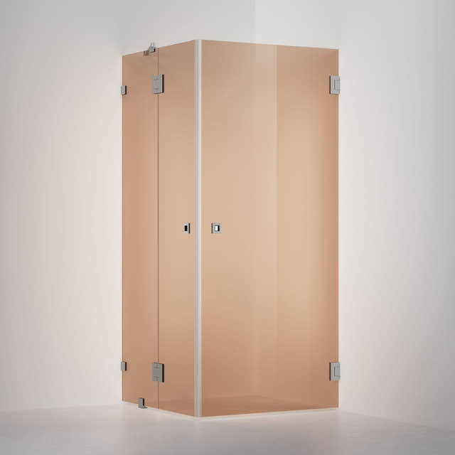 INR Dusjhjørne ARC 14 Original Måltilpasset Brushed stainless / Måltilpasset / Bronse glass INR Iconic Nordic Rooms Dusjhjørne INR-11442400