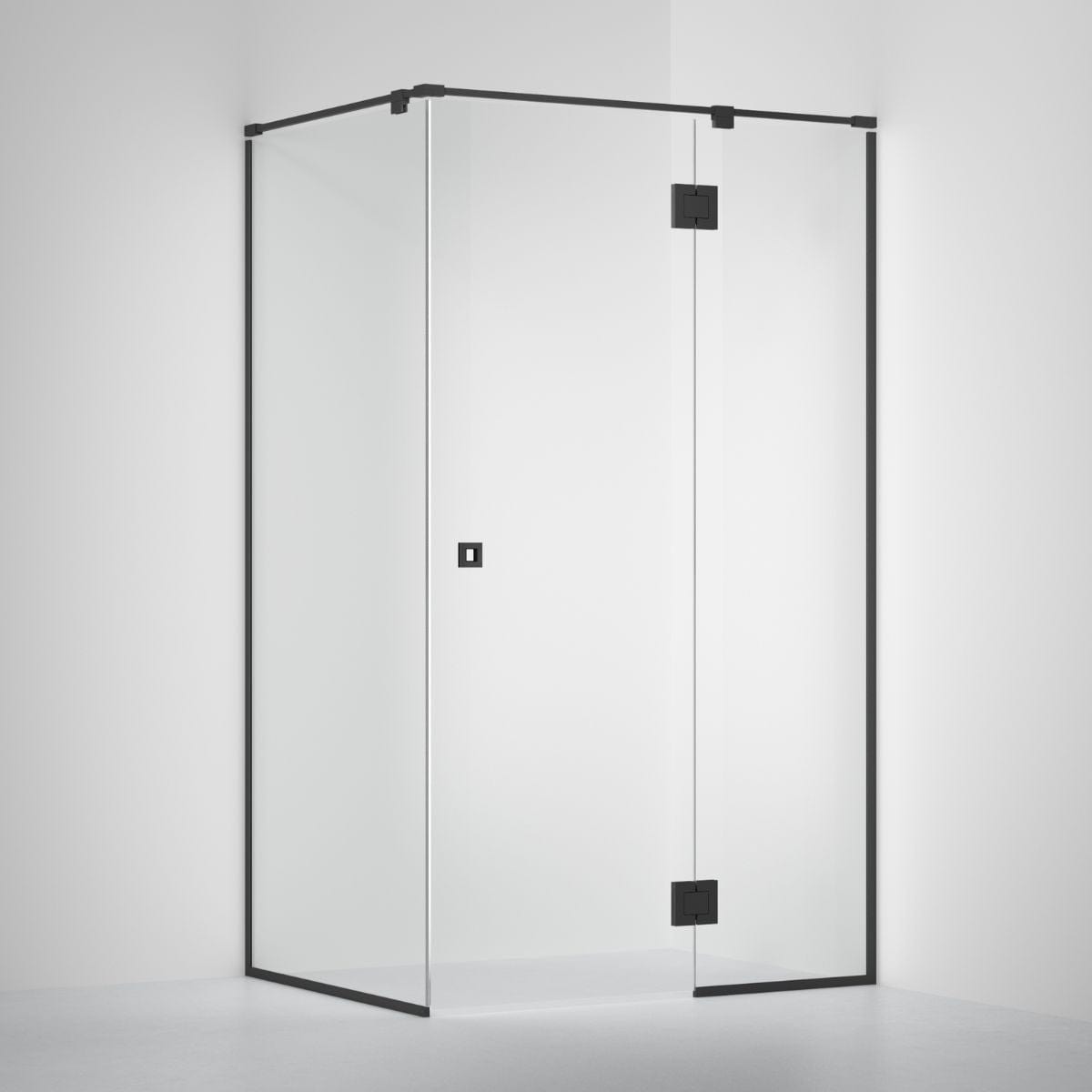 INR Dusjhjørne ARC 15 Frame Måltilpasset Svart matt / Måltilpasset / Opal klart glass INR Iconic Nordic Rooms Dusjhjørne INR-115112100
