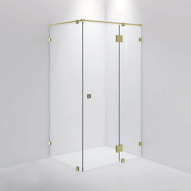 INR Dusjhjørne ARC 15 Måltilpasset Brushed brass / Måltilpasset / Opal klart glass INR Iconic Nordic Rooms Dusjhjørne INR-11512800