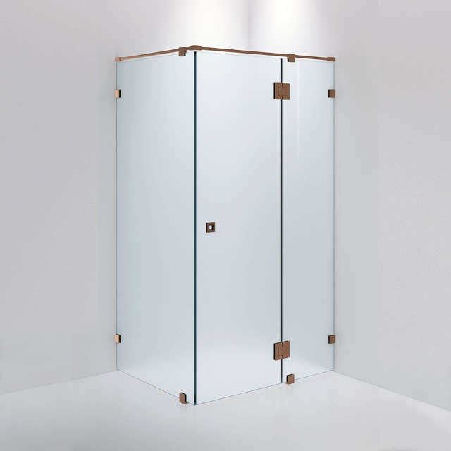 INR Dusjhjørne ARC 15 Måltilpasset Brushed bronze / Måltilpasset / Frostet glass INR Iconic Nordic Rooms Dusjhjørne INR-11510600