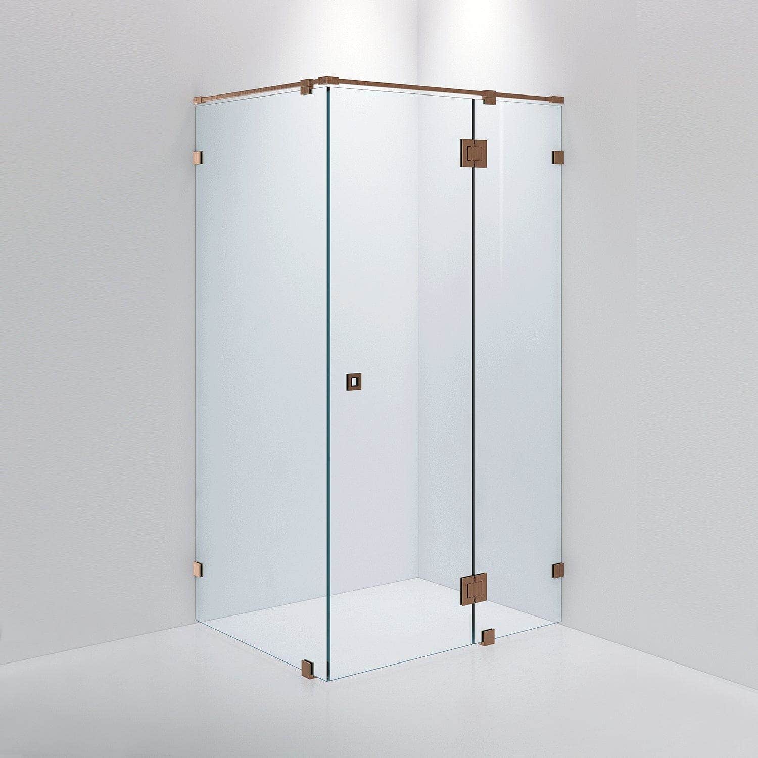 INR Dusjhjørne ARC 15 Måltilpasset Brushed bronze / Måltilpasset / Klart glass INR Iconic Nordic Rooms Dusjhjørne INR-11502600