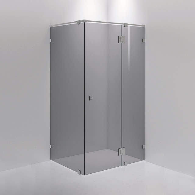 INR Dusjhjørne ARC 15 Måltilpasset Brushed stainless / Måltilpasset / Grått glass INR Iconic Nordic Rooms Dusjhjørne INR-11503400