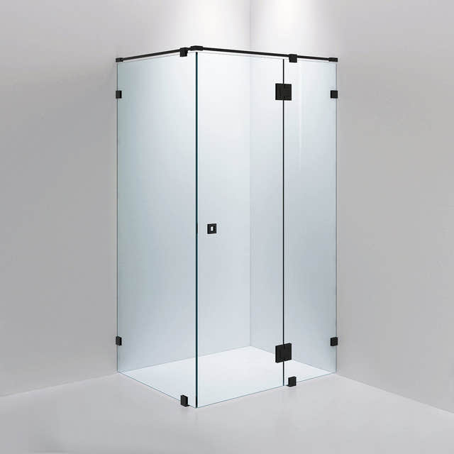 INR Dusjhjørne ARC 15 Måltilpasset Svart matt / Måltilpasset / Klart glass INR Iconic Nordic Rooms Dusjhjørne INR-11502100