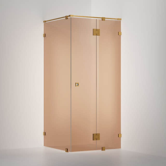 INR Dusjhjørne ARC 15 Original Måltilpasset Brushed brass / Måltilpasset / Bronse glass INR Iconic Nordic Rooms Dusjhjørne INR-11542800